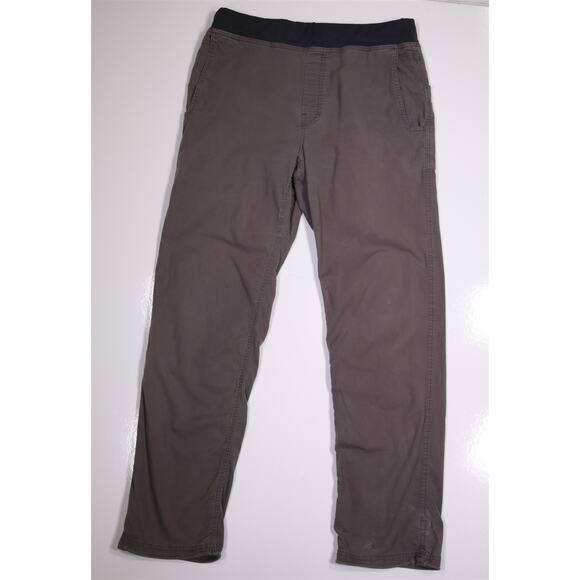 prAna Men's Moaby Pant Elastic Waistband Gray Cotton Pants Large - Picture 2 of 5